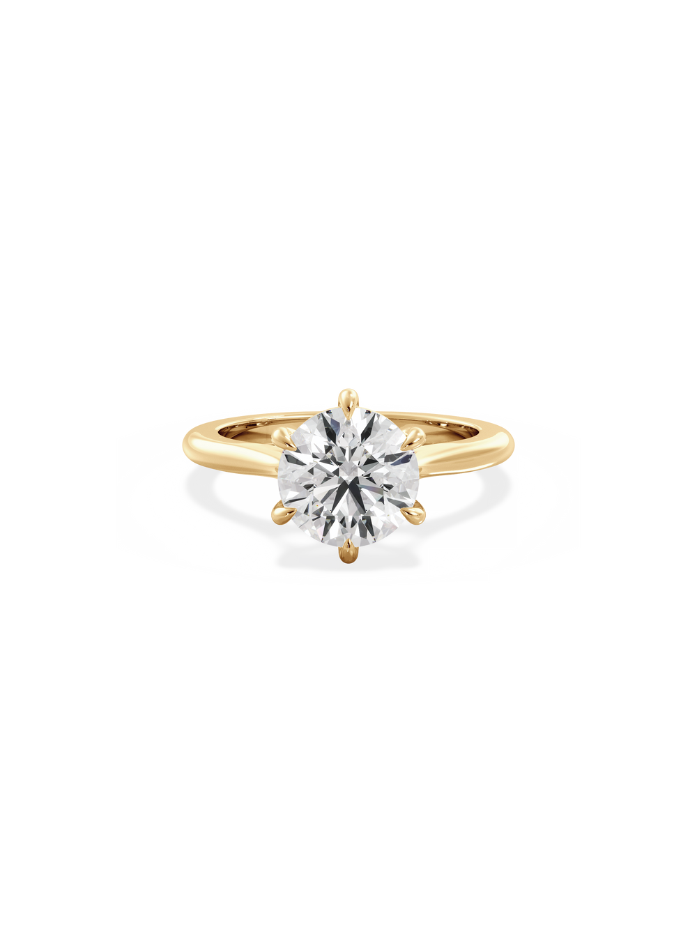 Round Classic Solitaire Ring - View 