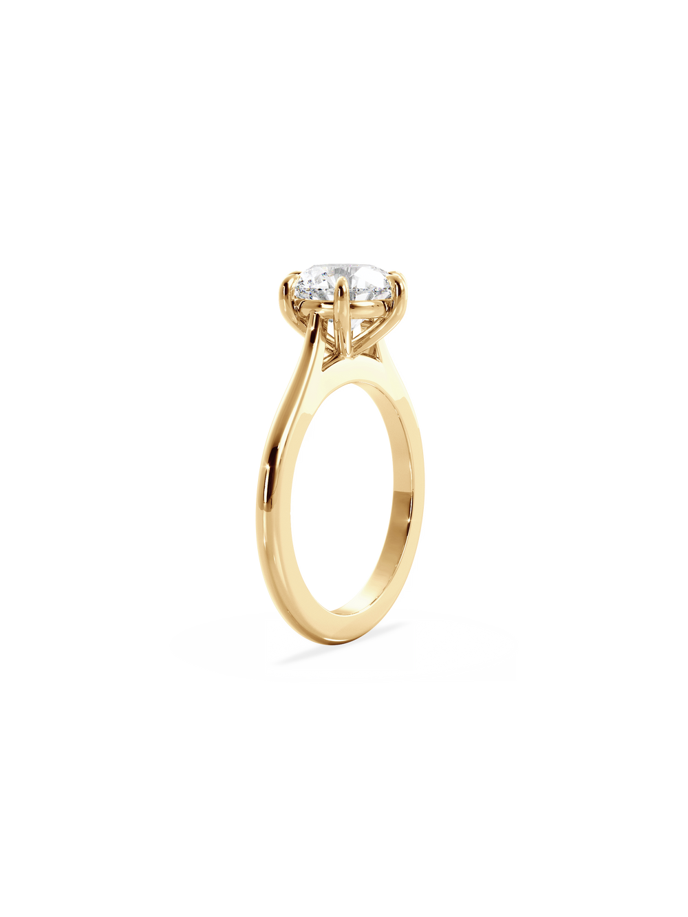Round Classic Solitaire Ring - View 