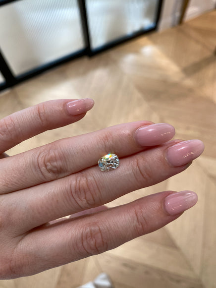 2.00ct Yellow Old Mine Elongated Cushion Diamond