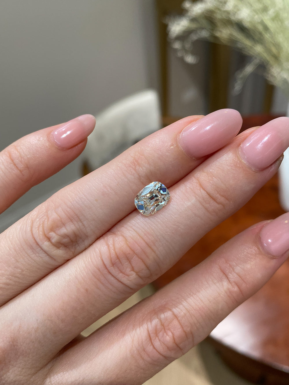 2.00ct Yellow Old Mine Elongated Cushion Diamond - View 
