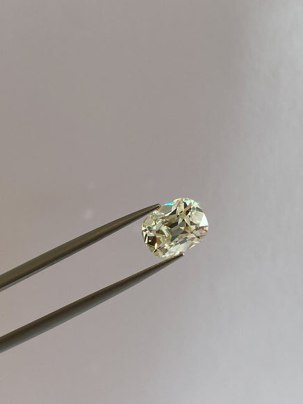 2.00ct Yellow Old Mine Elongated Cushion Diamond