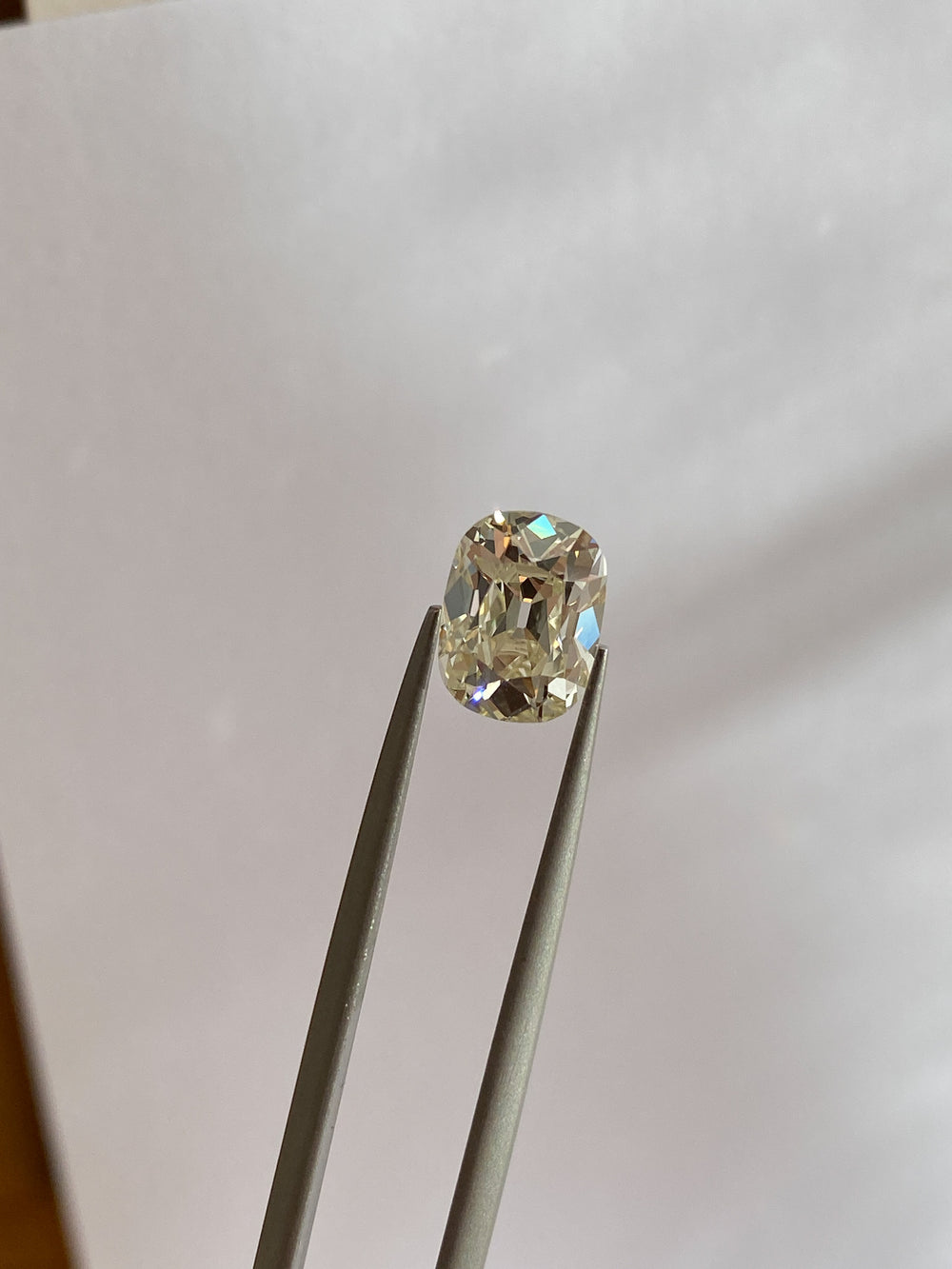 2.00ct Yellow Old Mine Elongated Cushion Diamond - View 