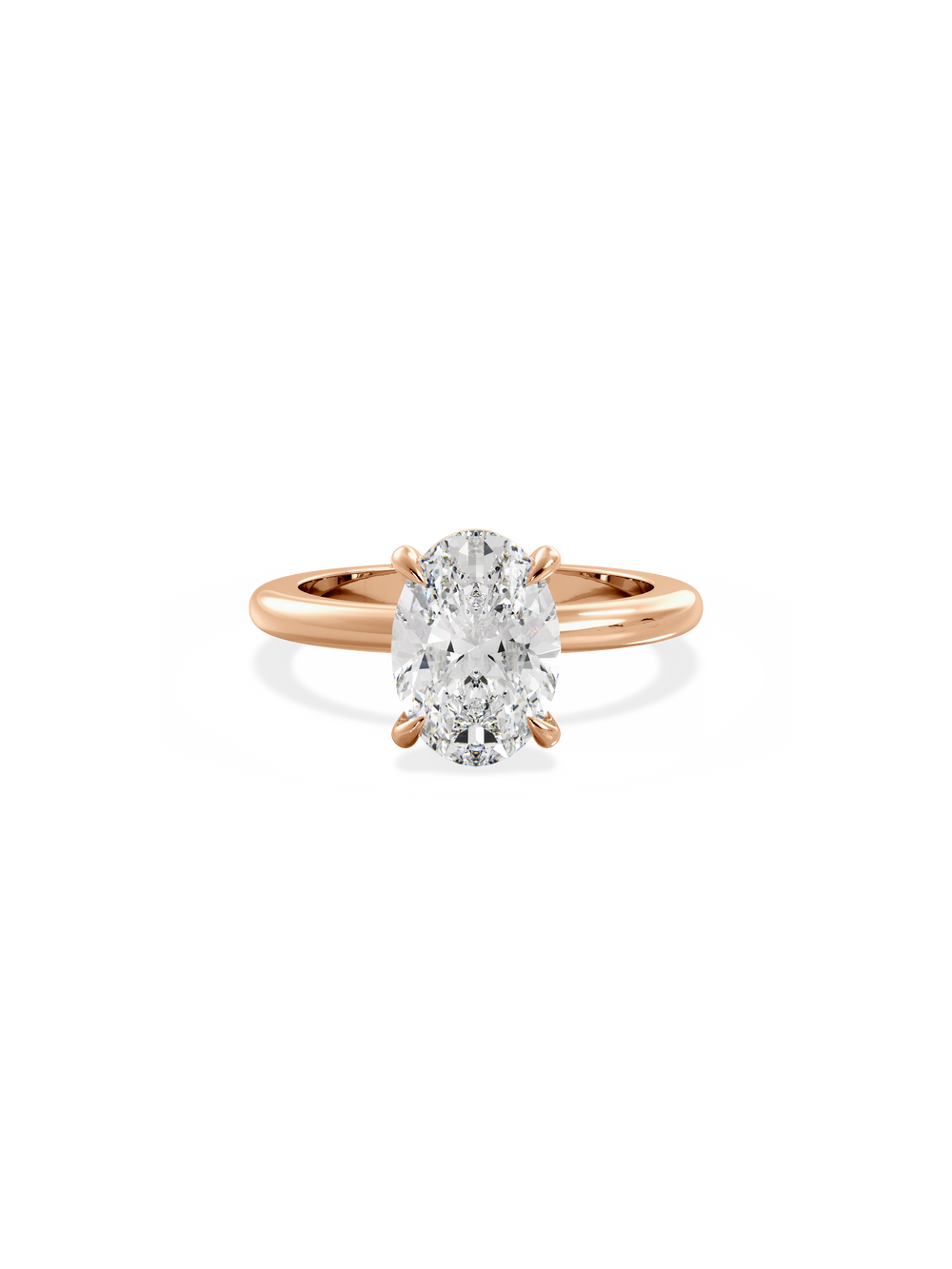 Oval Ceremonial Solitaire Ring - View 