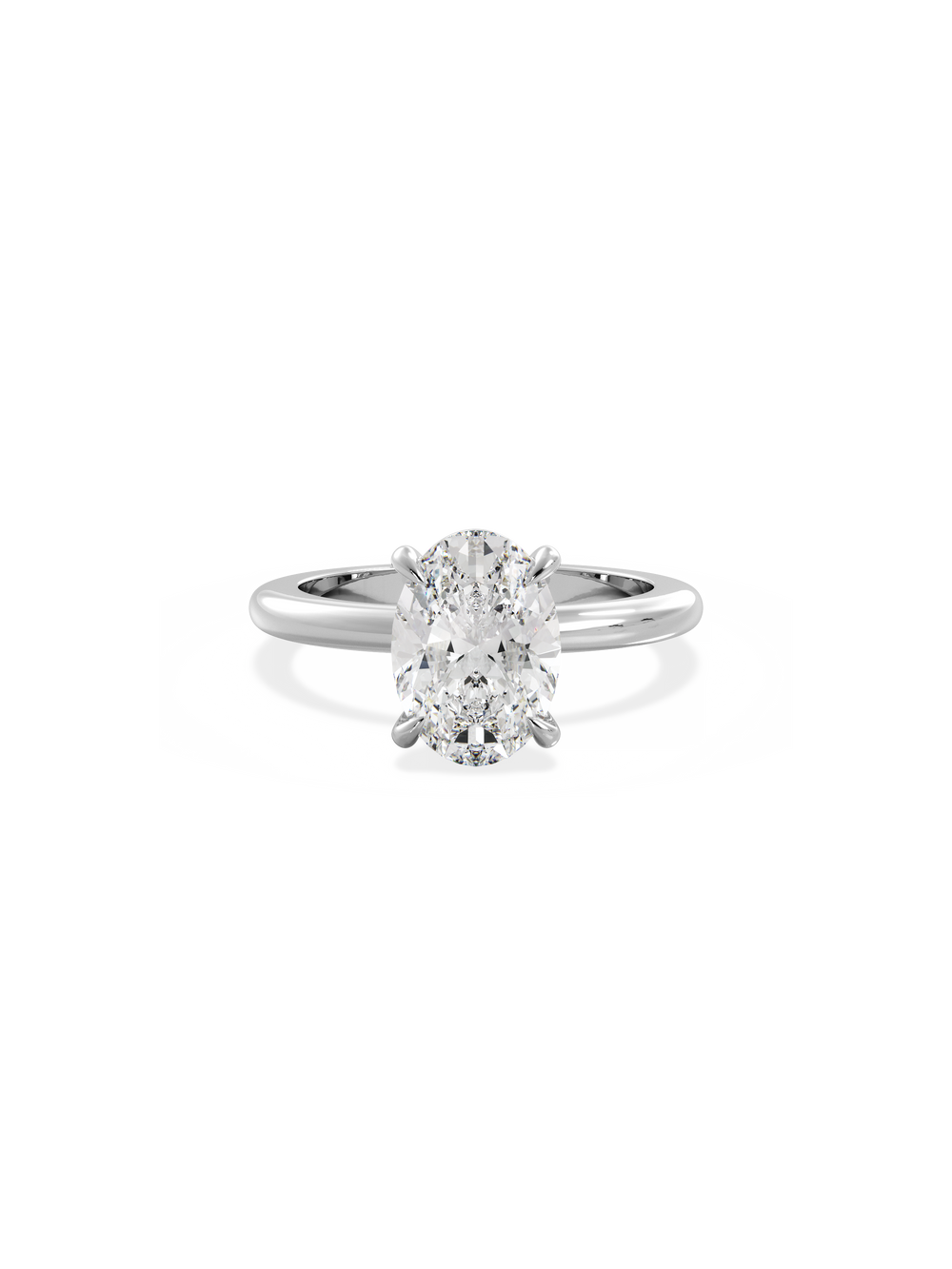 Oval Ceremonial Solitaire Ring - View 