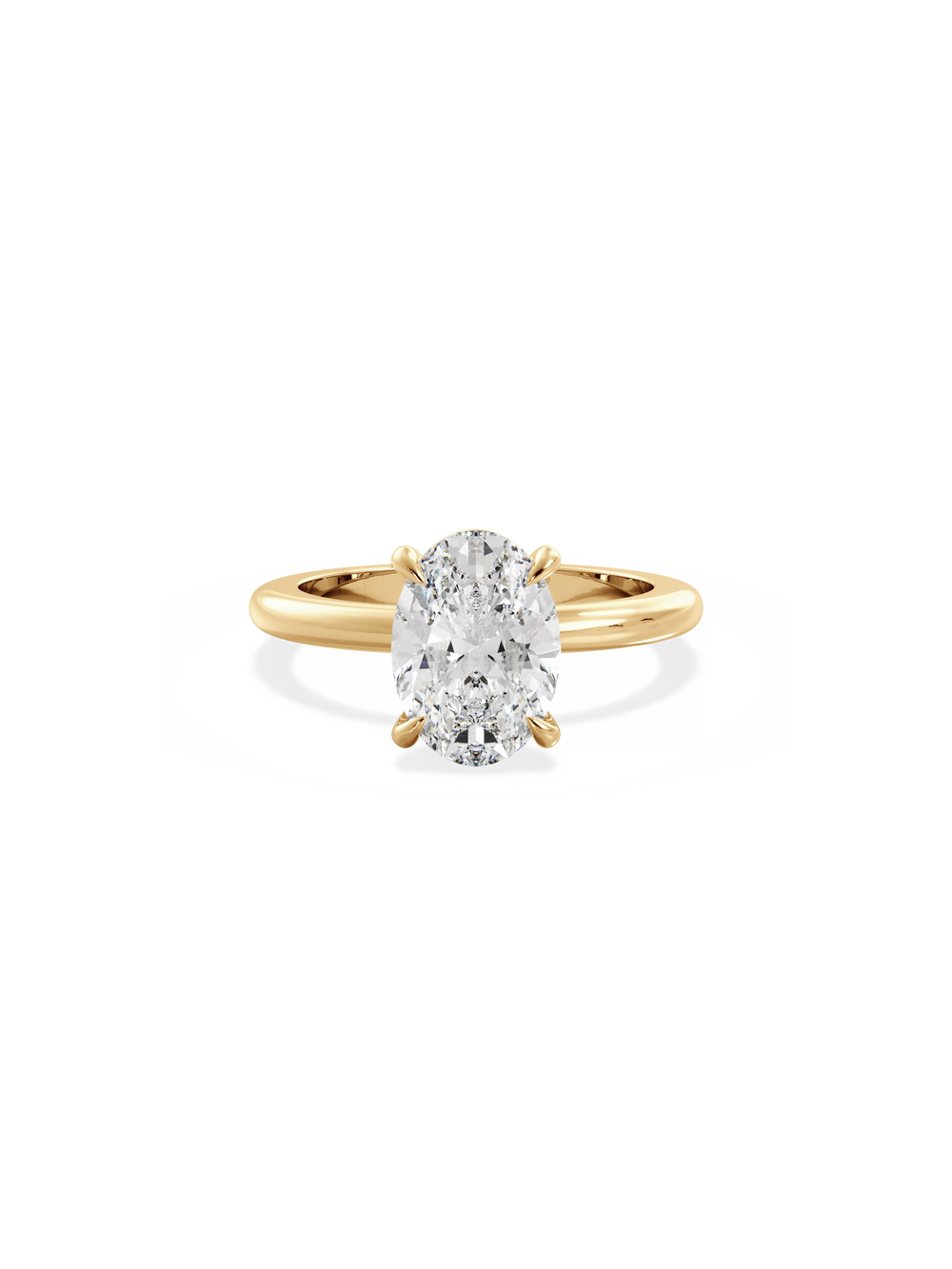 Oval Ceremonial Solitaire Ring - View 