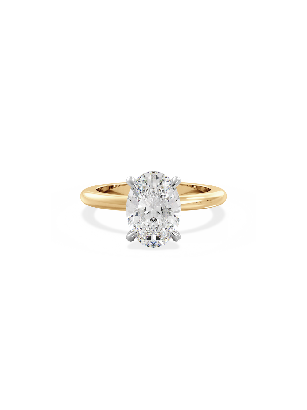 Oval Ceremonial Solitaire Ring - View 