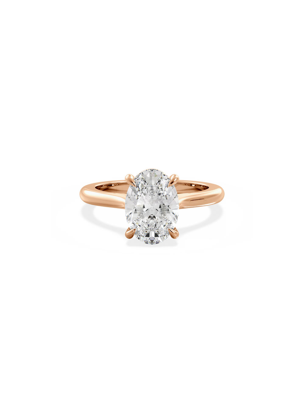 Oval Classic Solitaire Ring - View 