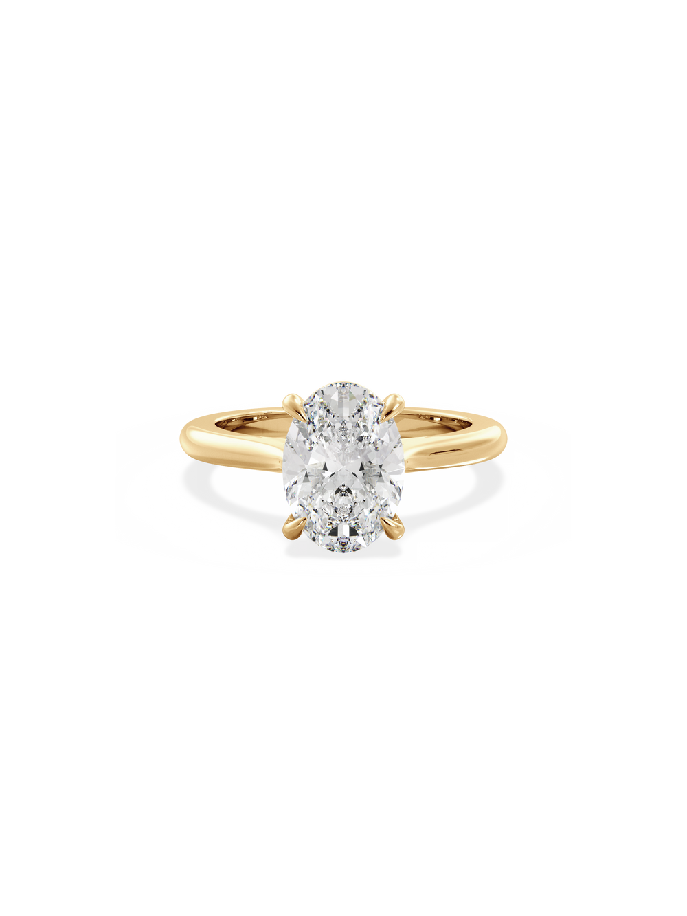 Oval Classic Solitaire Ring - View 