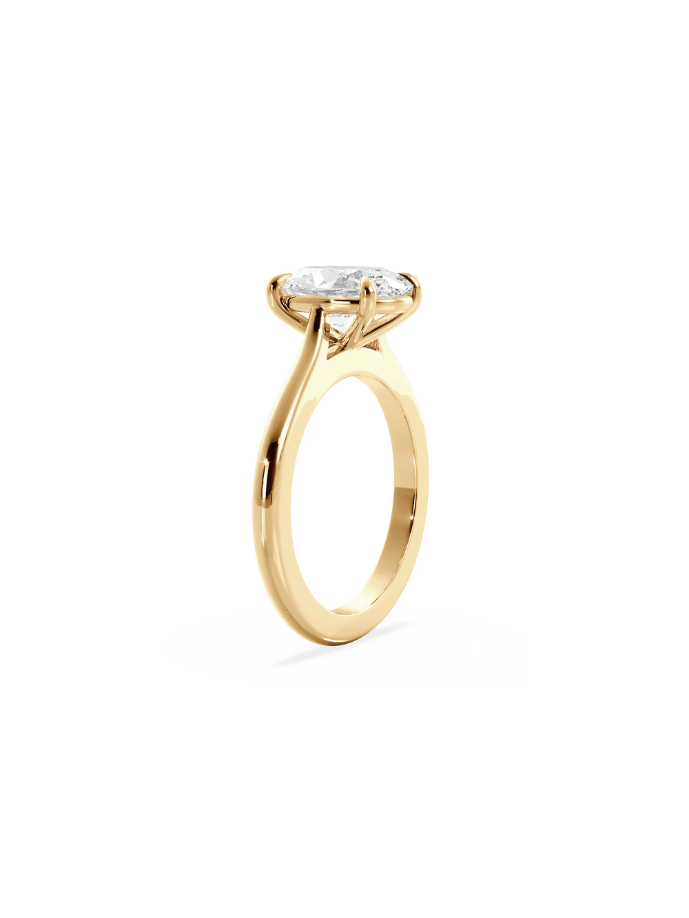 Oval Classic Solitaire Ring - View 