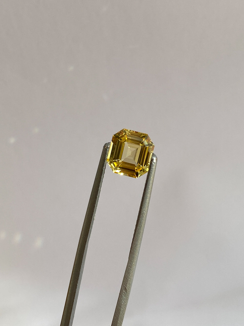 2.05ct Yellow Asscher Sapphire - View 