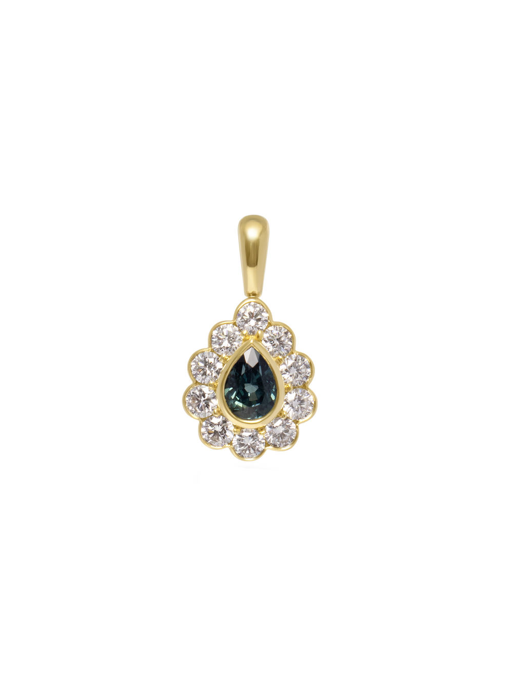 2.06ct Pear Sapphire Solene Pendant - View 