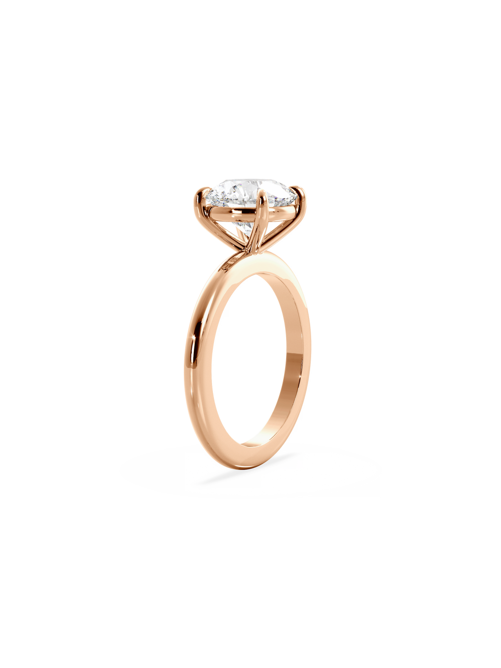 Round Ceremonial Solitaire Ring - View 