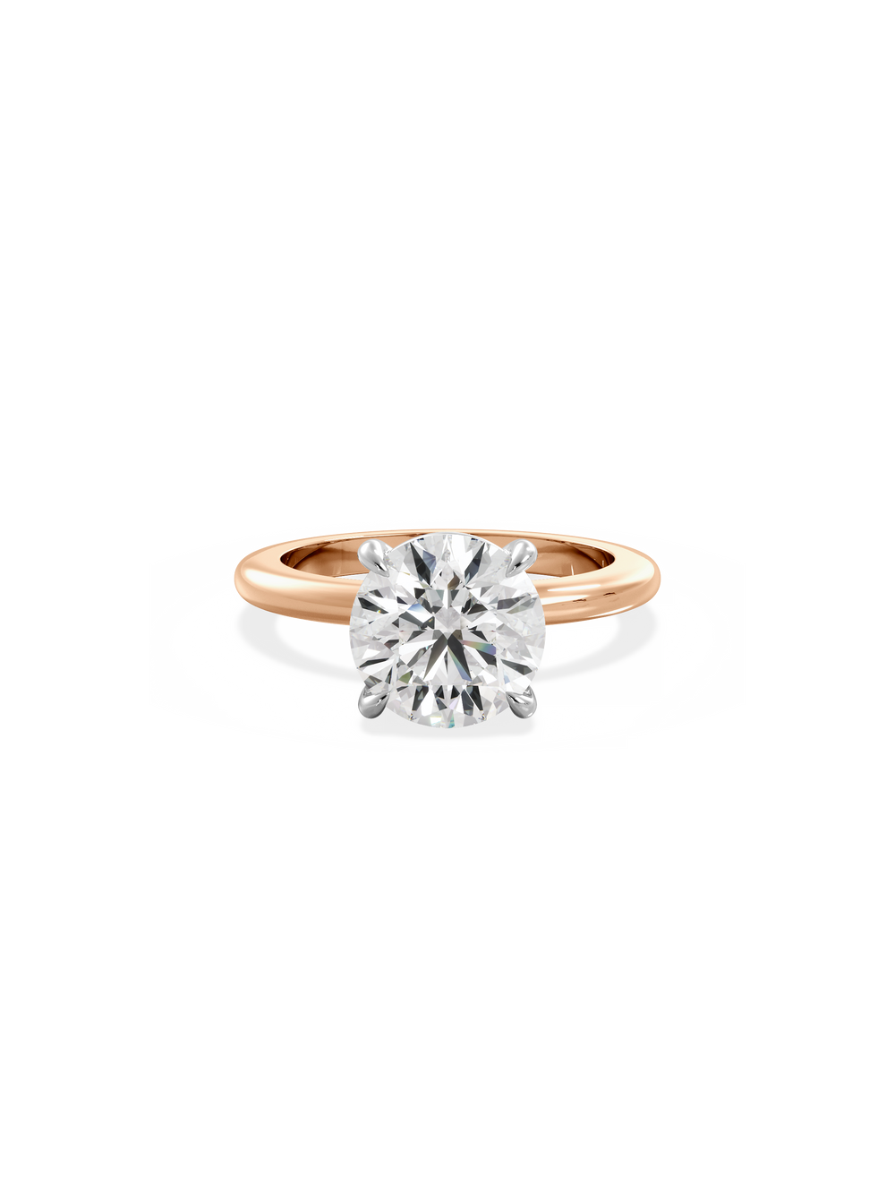 Round Ceremonial Solitaire Ring - View 