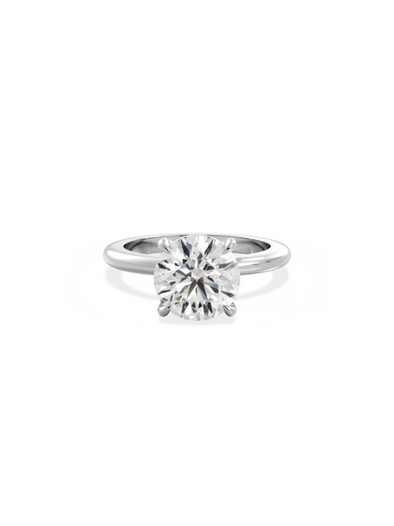 Round Ceremonial Solitaire Ring