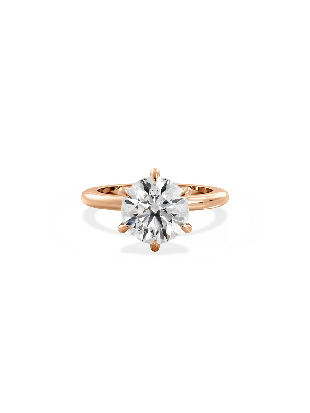 Round Ceremonial Solitaire Ring - View 