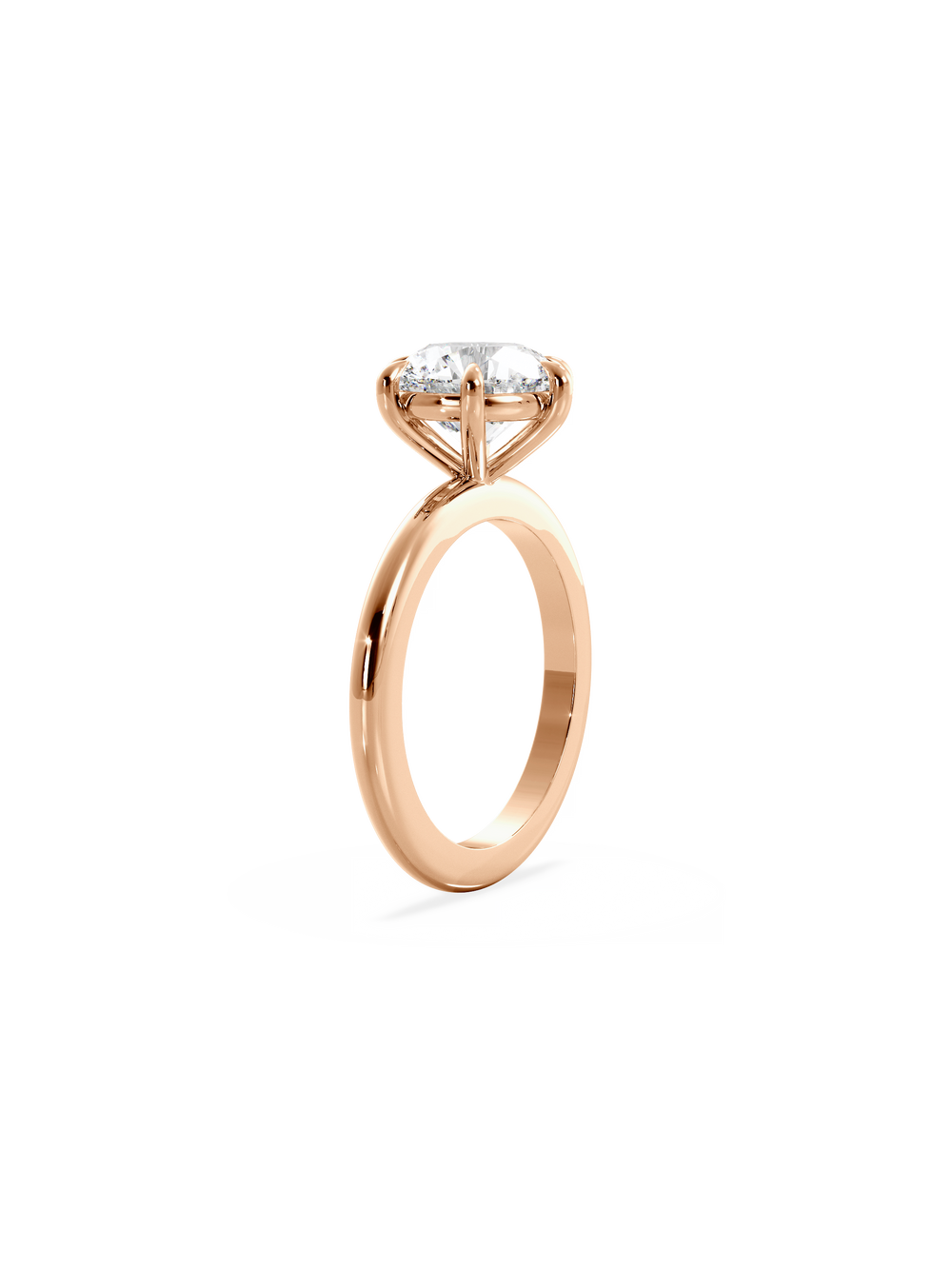 Round Ceremonial Solitaire Ring - View 