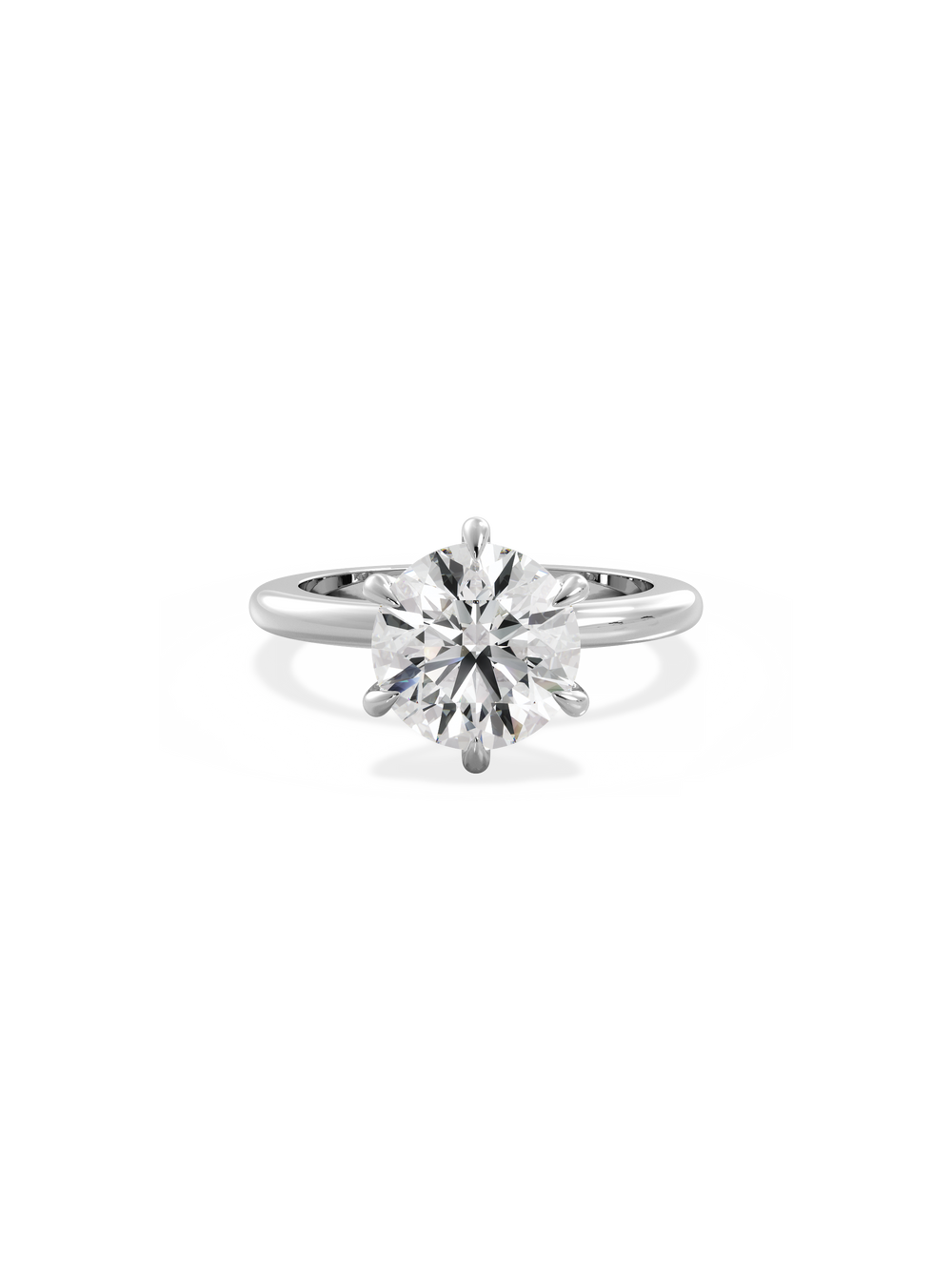 Round Ceremonial Solitaire Ring - View 