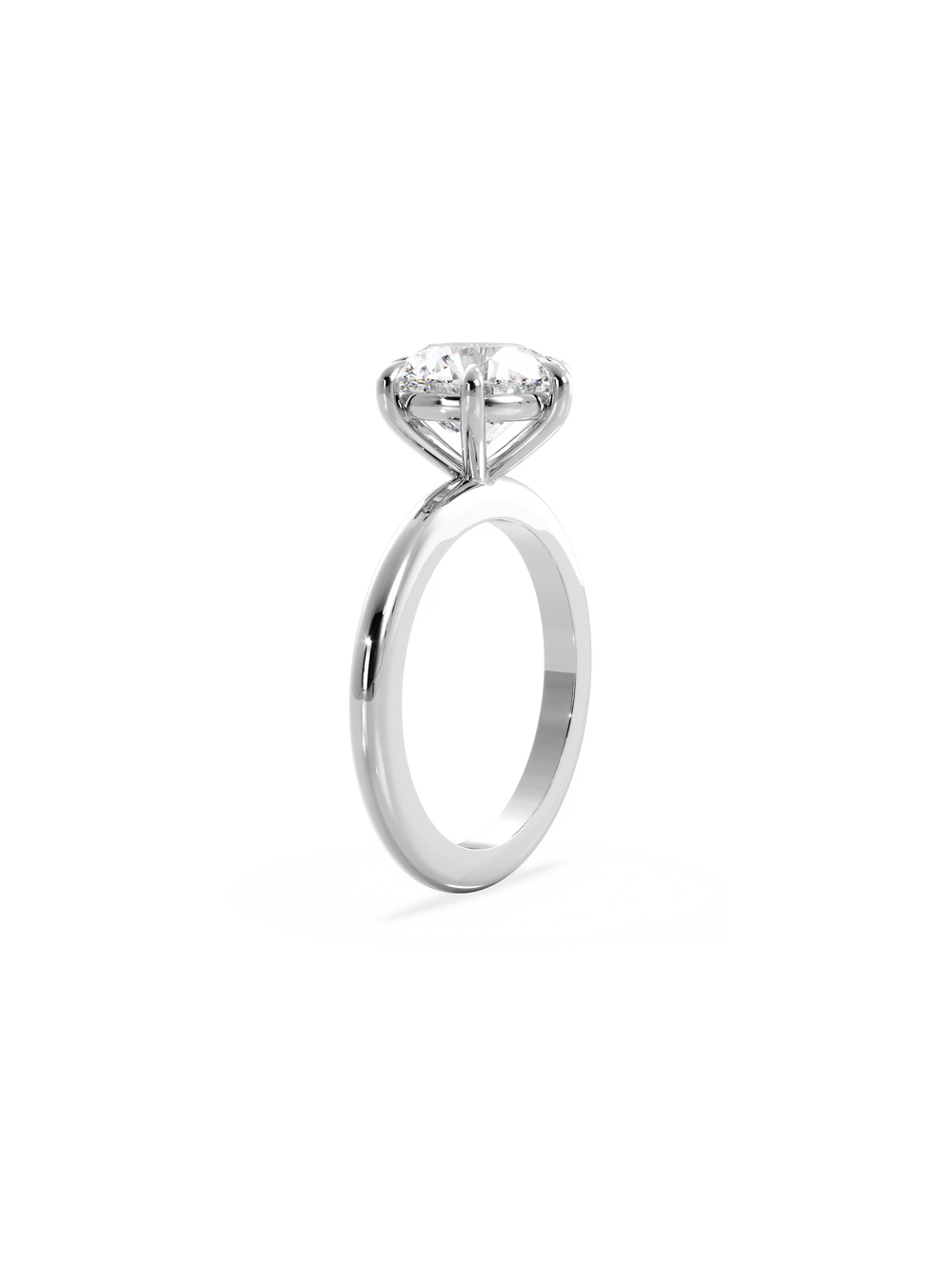 Round Ceremonial Solitaire Ring - View 