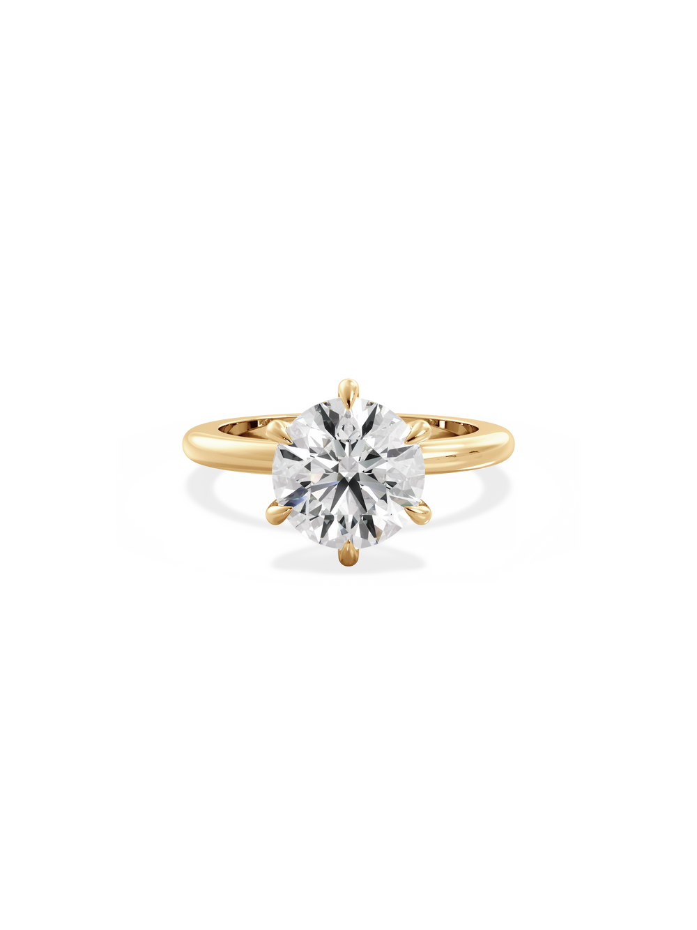 Round Ceremonial Solitaire Ring - View 