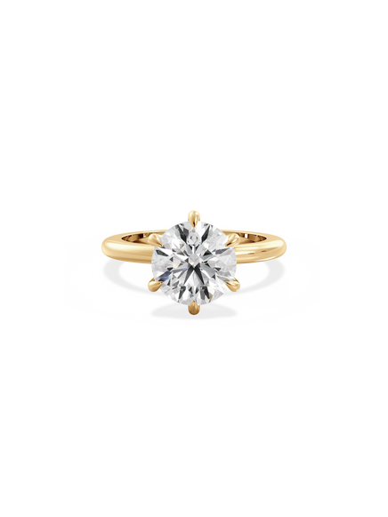Round Ceremonial Solitaire Ring