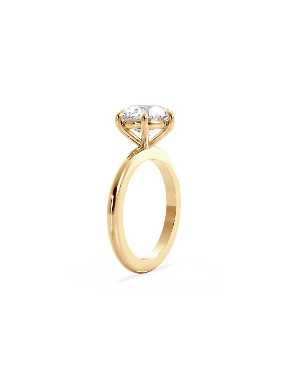 Round Ceremonial Solitaire Ring - View 