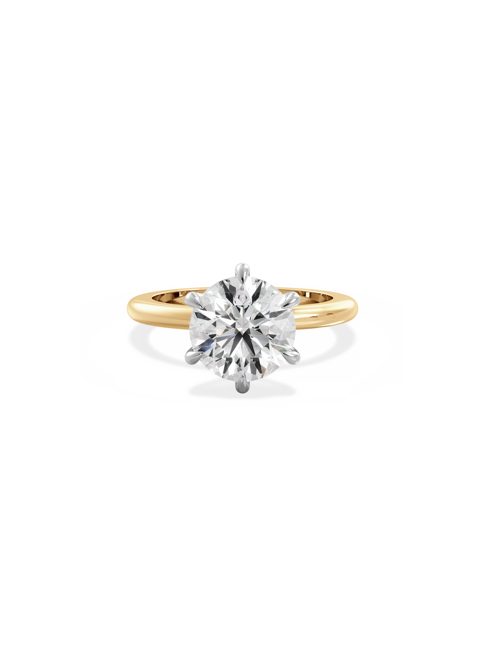 Round Ceremonial Solitaire Ring - View 