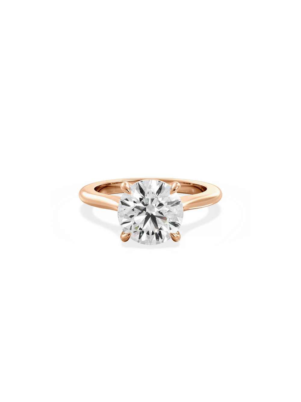 Round Classic Solitaire Ring - View 