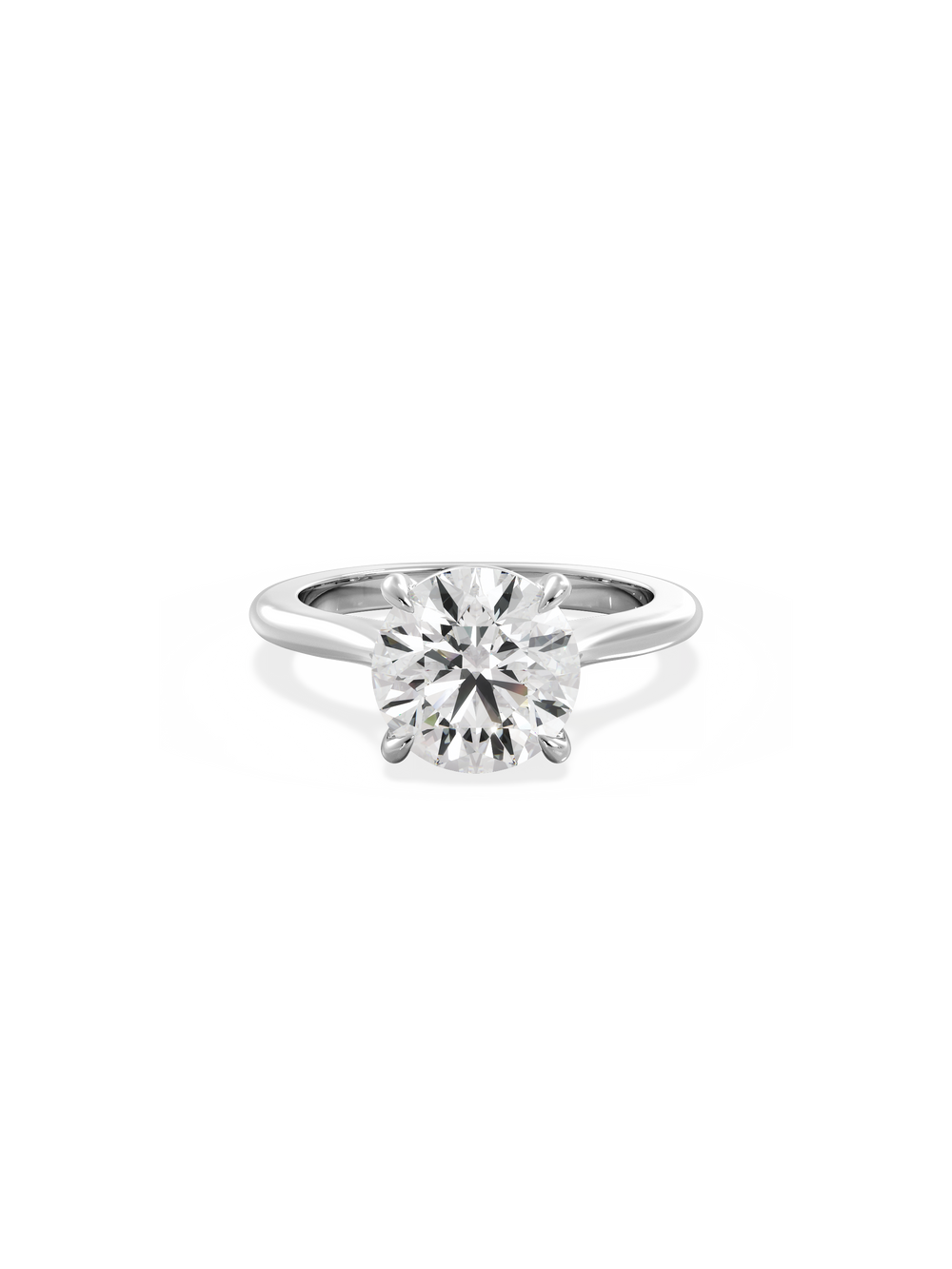 Round Classic Solitaire Ring - View 