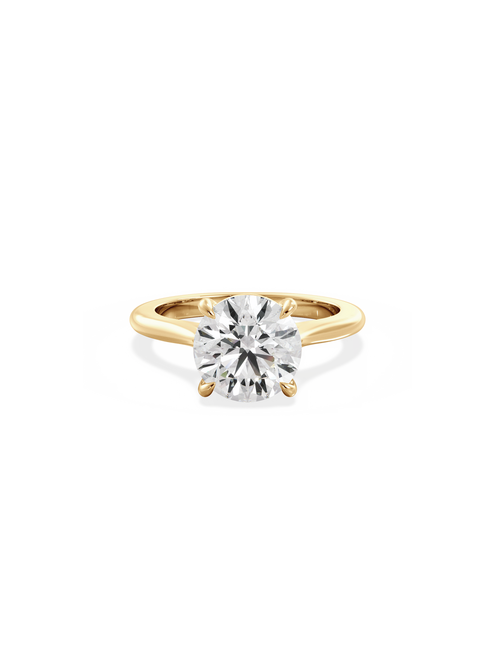 Round Classic Solitaire Ring - View 