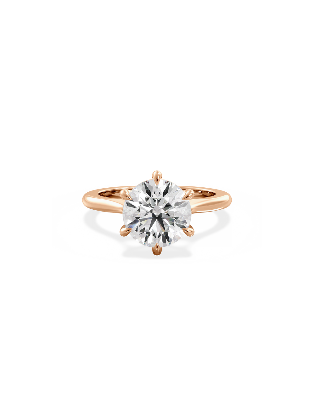 Round Classic Solitaire Ring - View 