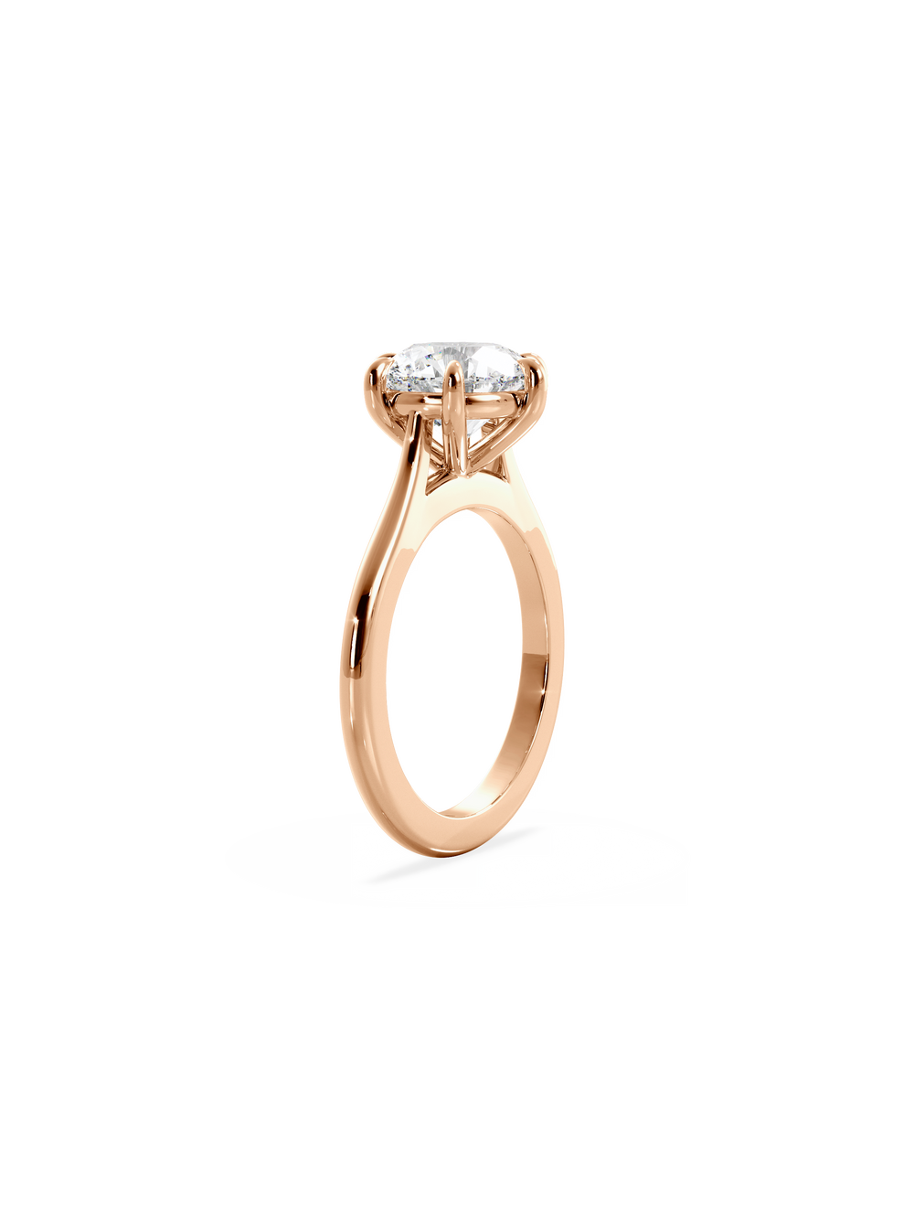 Round Classic Solitaire Ring - View 
