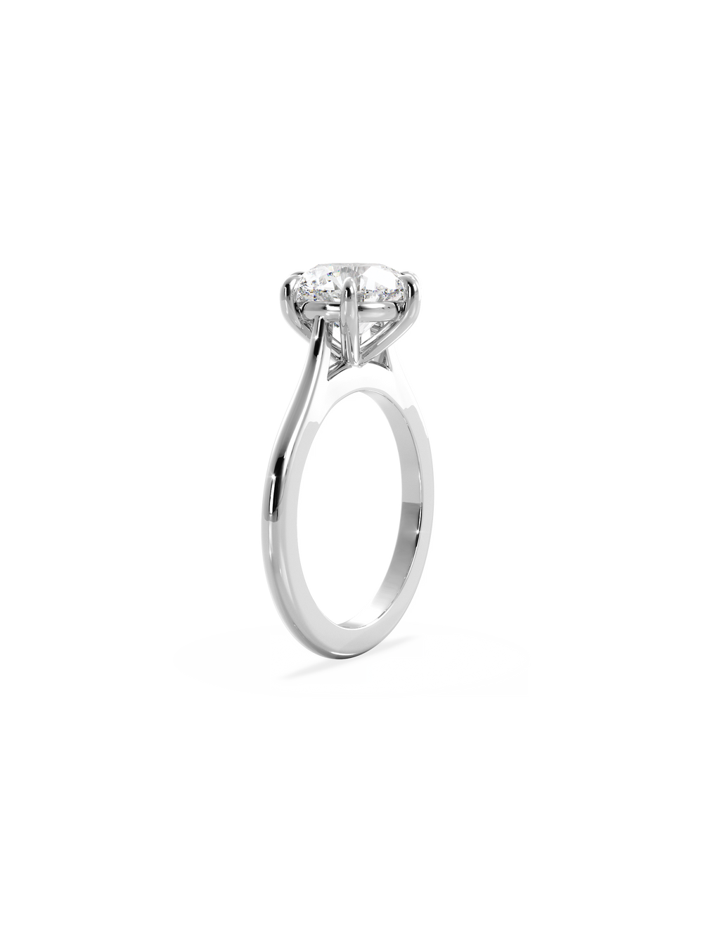 Round Classic Solitaire Ring - View 