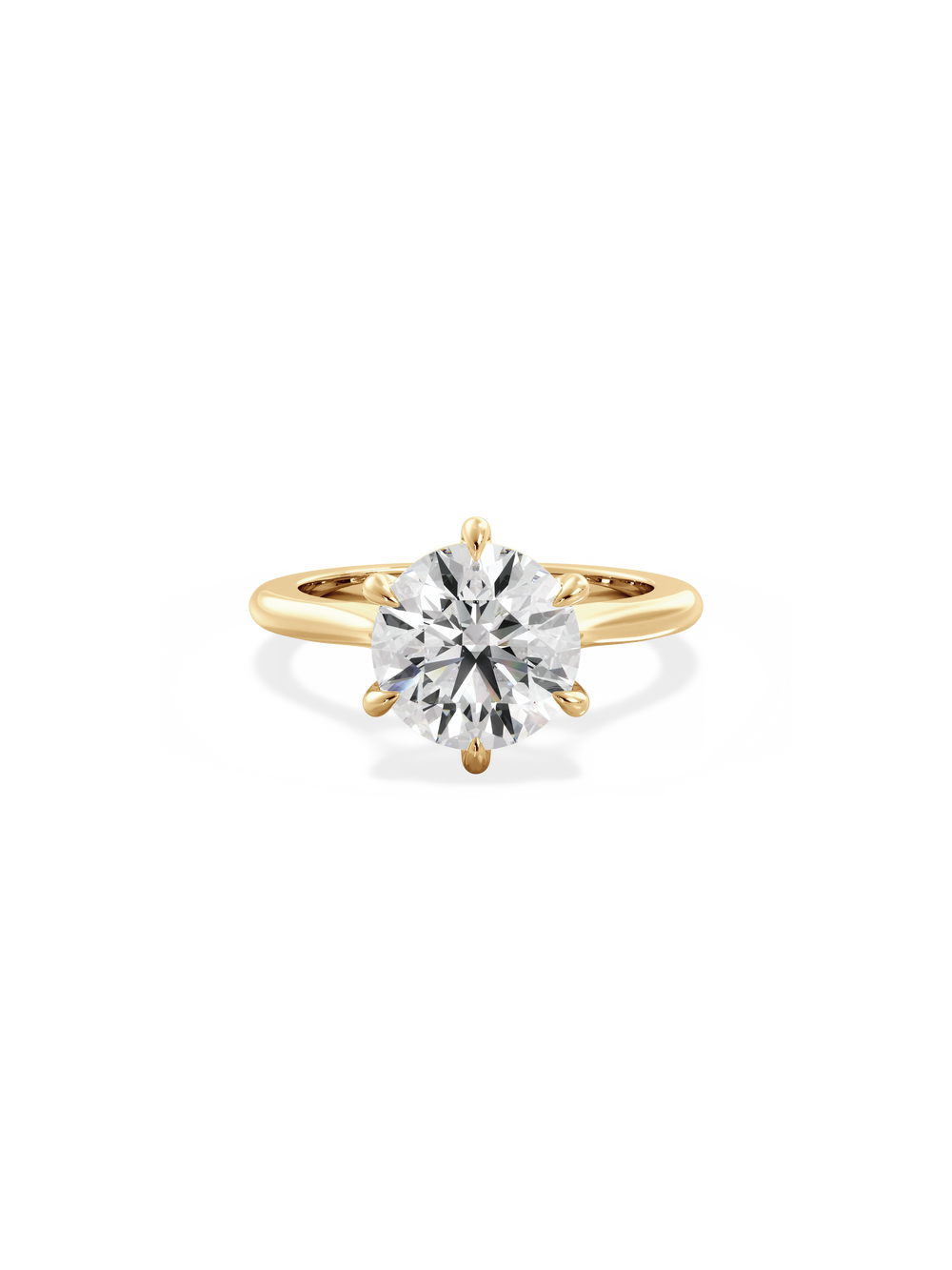 Round Classic Solitaire Ring - View 