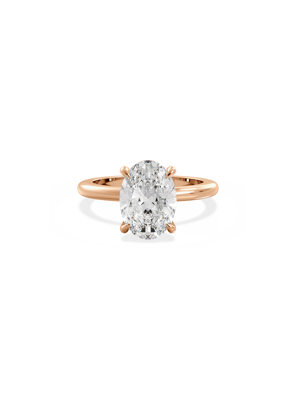 Oval Ceremonial Solitaire Ring - View 