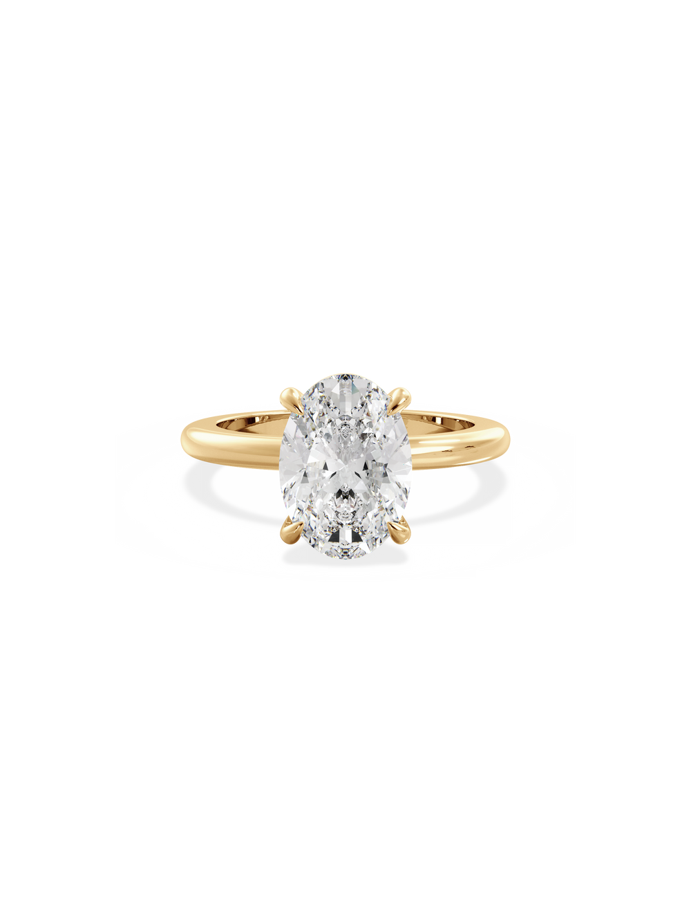 Oval Ceremonial Solitaire Ring - View 