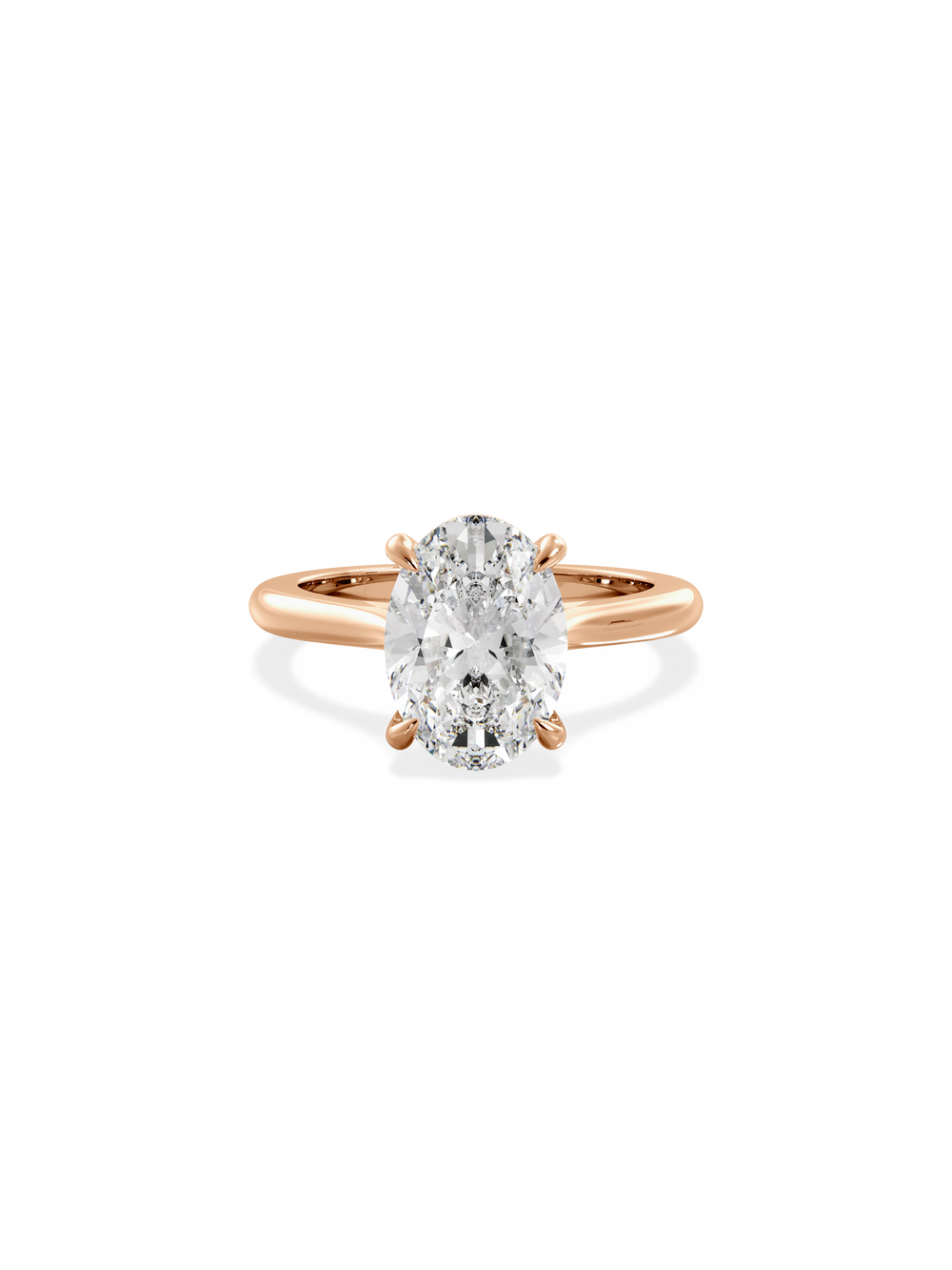 Oval Classic Solitaire Ring - View 