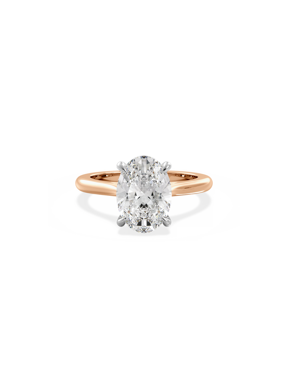 Oval Classic Solitaire Ring - View 
