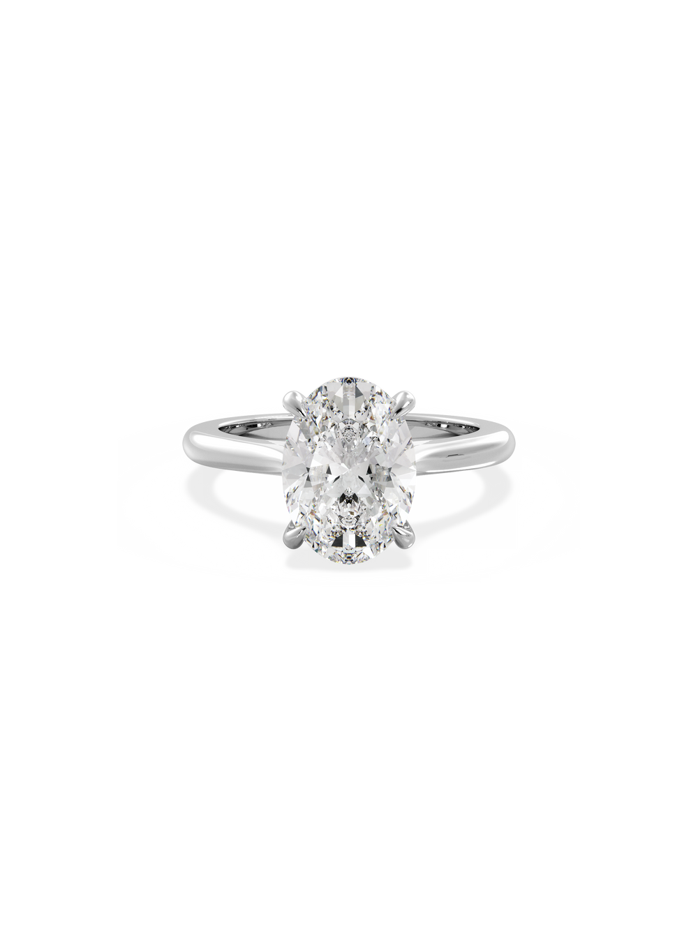 Oval Classic Solitaire Ring - View 