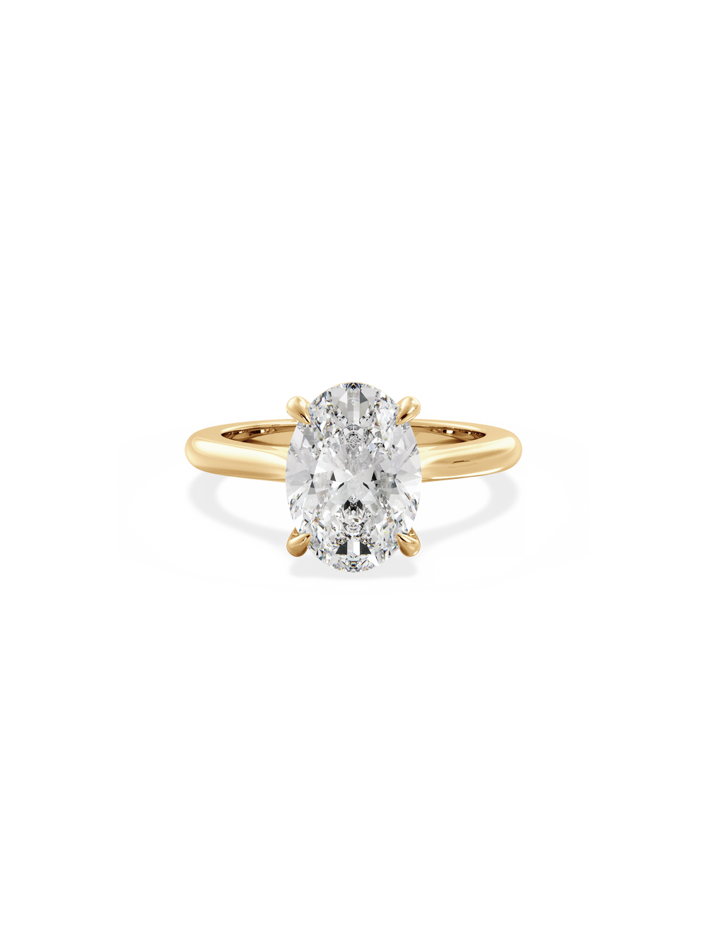 Oval Classic Solitaire Ring - View 