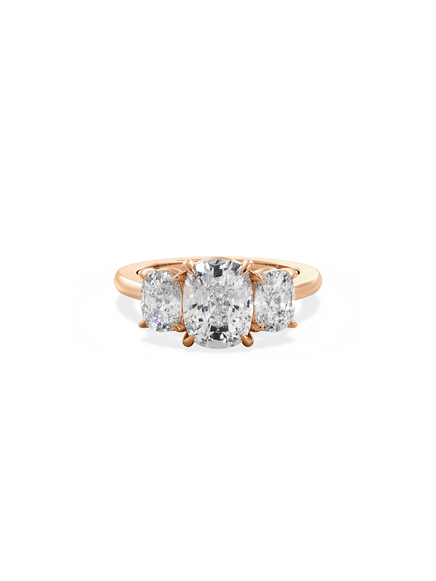 Elongated Cushion Trilogy Ring