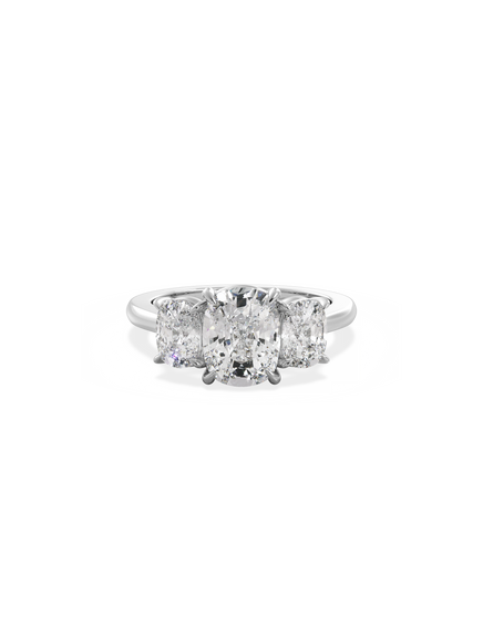 Elongated Cushion Trilogy Ring