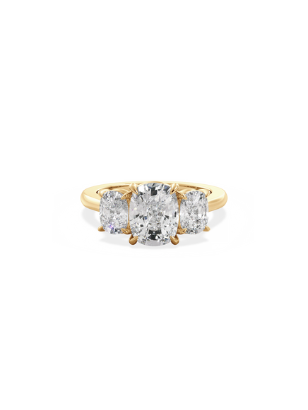 Elongated Cushion Trilogy Ring