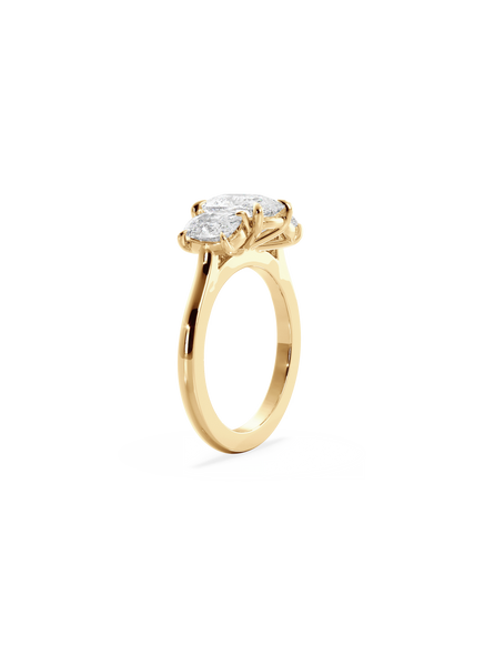 Elongated Cushion Trilogy Ring