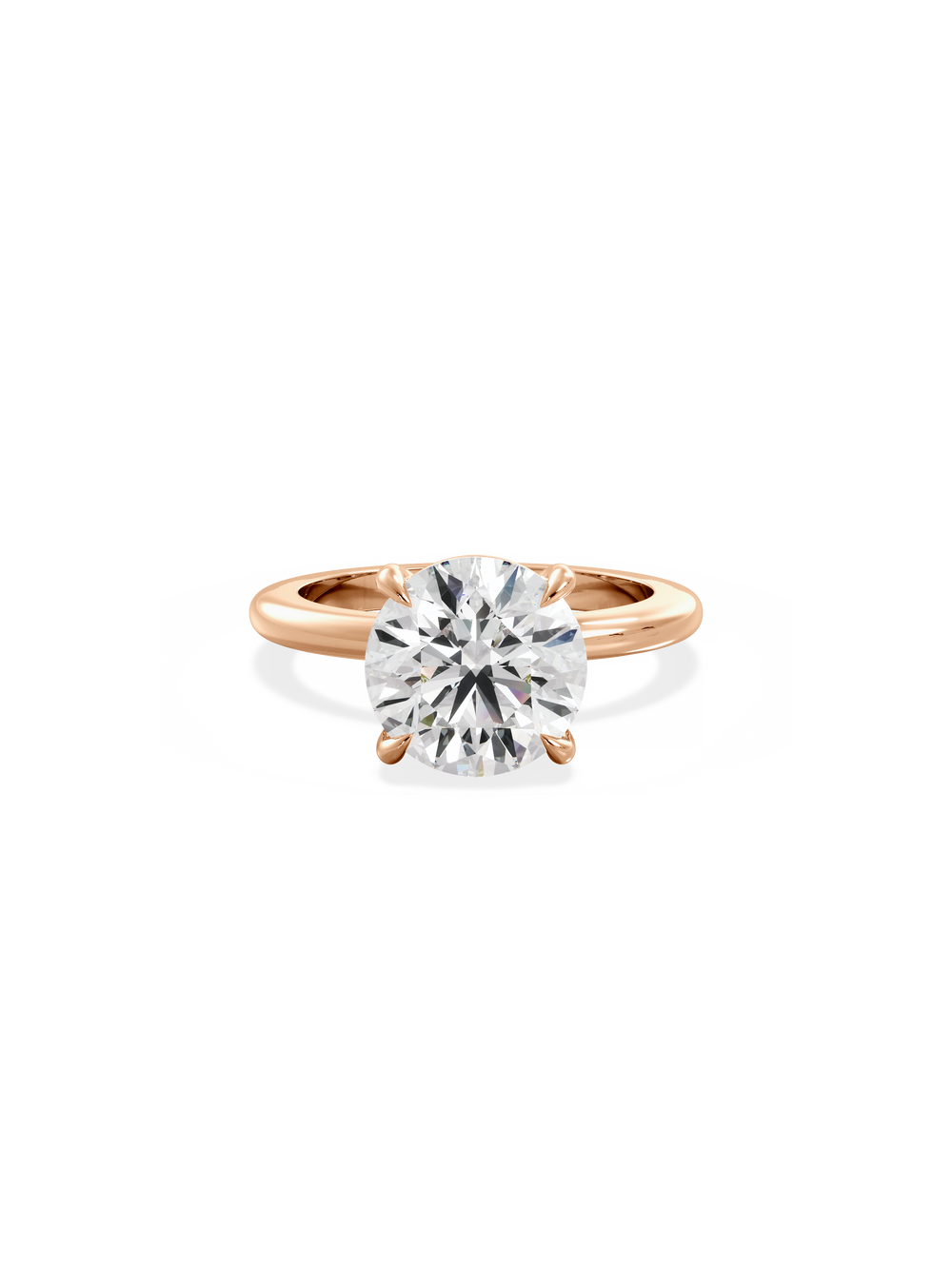 Round Ceremonial Solitaire Ring - View 