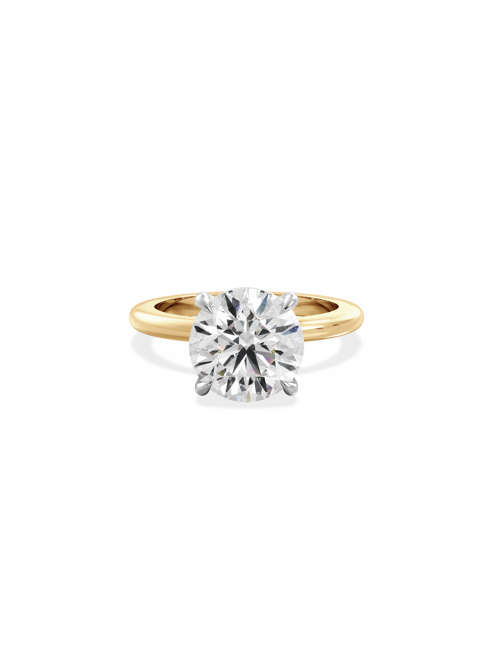 Round Ceremonial Solitaire Ring - View 