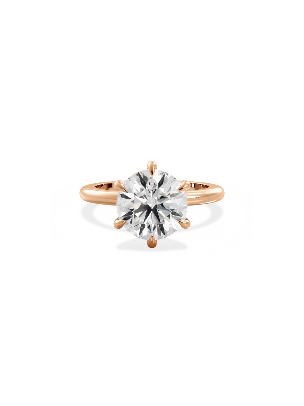 Round Ceremonial Solitaire Ring - View 