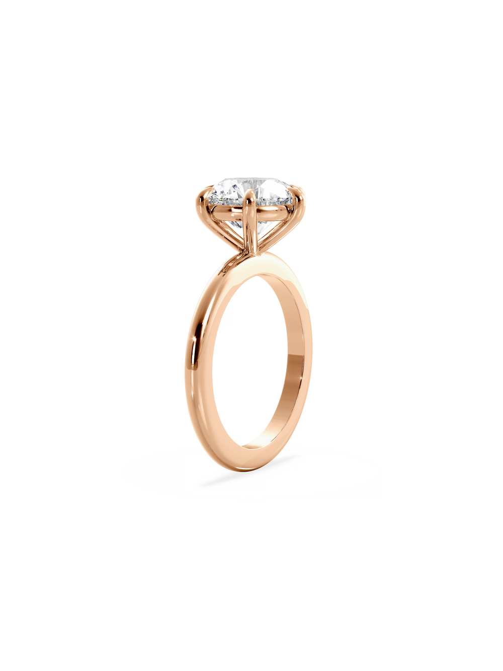 Round Ceremonial Solitaire Ring - View 