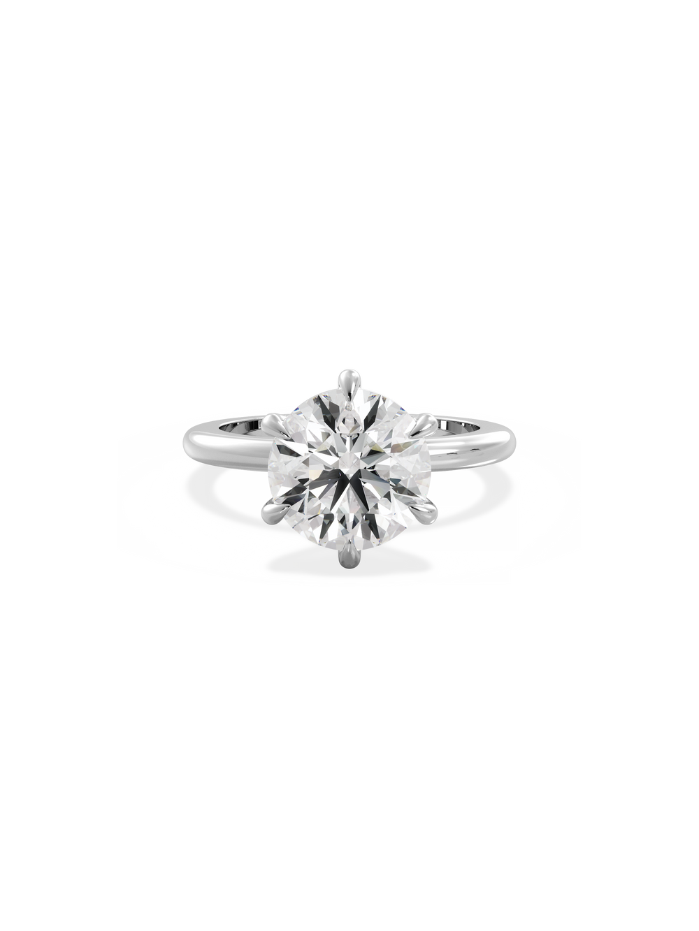 Round Ceremonial Solitaire Ring - View 