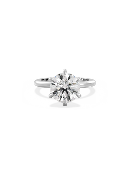 Round Ceremonial Solitaire Ring