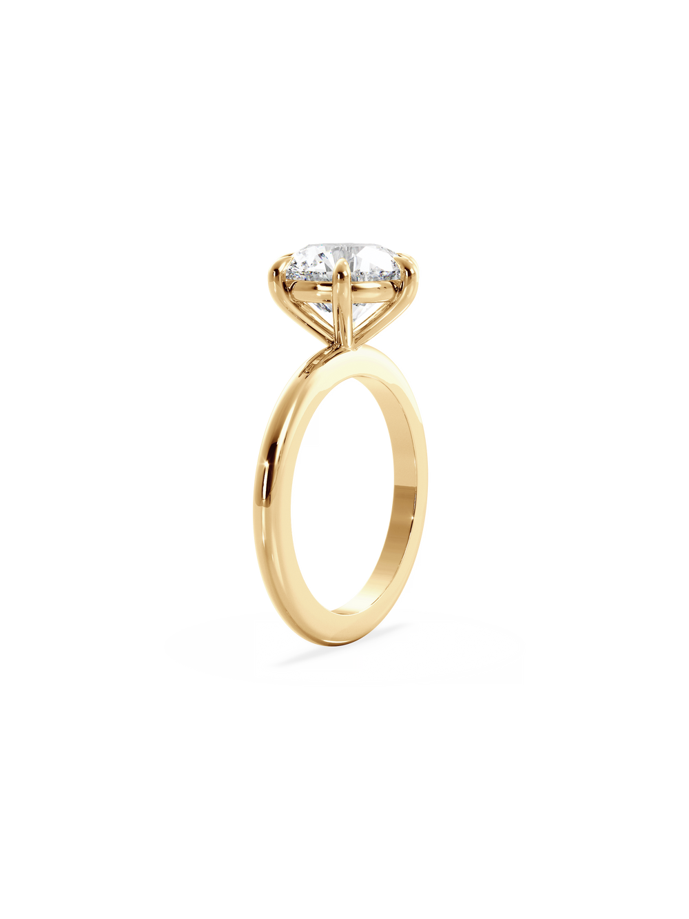 Round Ceremonial Solitaire Ring - View 